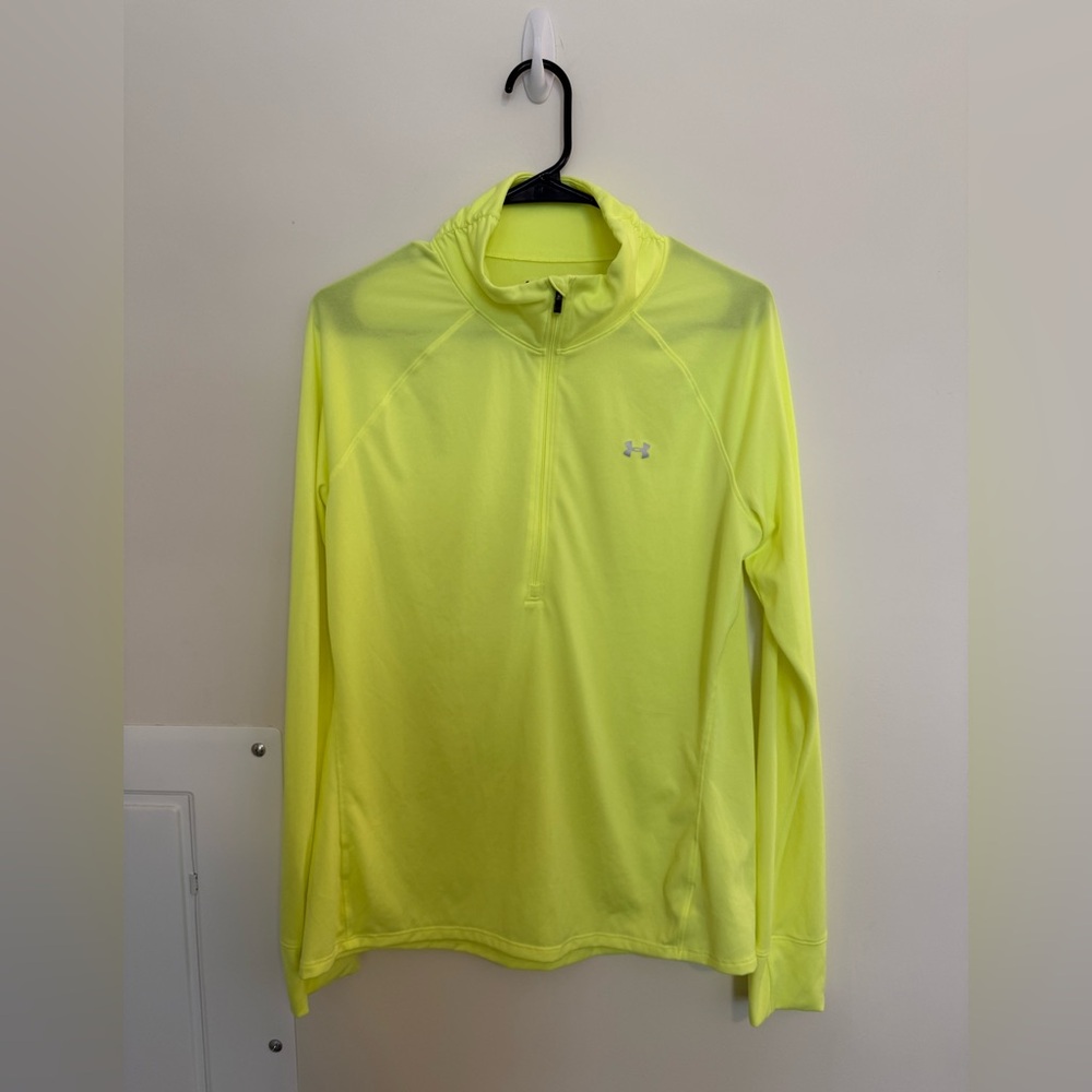 Under Armour Women’s Neon Yellow All Season Gear Quarter Zip – Size Large